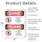 Signmission Restricted Area Authorized Employees Only Danger Sign, Aluminum, 12in W x 18in L, 2PK OS-2PACK-DS-A-1218-VS-1548 - alternate 2